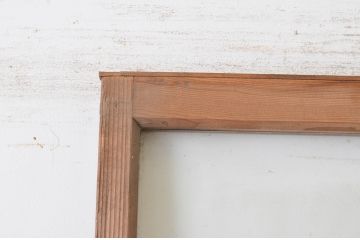 アンティーク建具　経年を感じさせる木味が魅力のガラス戸1枚(引き戸)(R-064911)