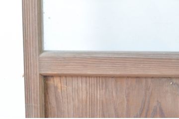 アンティーク建具　経年を感じさせる木味が魅力のガラス戸1枚(引き戸)(R-064911)