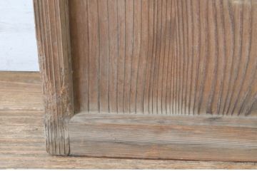 アンティーク建具　経年を感じさせる木味が魅力のガラス戸1枚(引き戸)(R-064911)