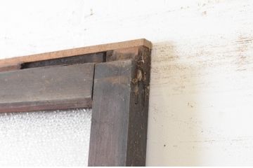 アンティーク建具　レトロな空間づくりにおすすめの横桟ガラス戸1枚(引き戸)(R-064912)