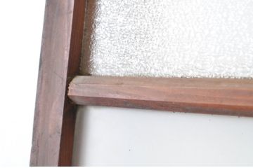 アンティーク建具　レトロな空間づくりにおすすめの横桟ガラス戸1枚(引き戸)(R-064912)