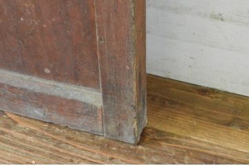 アンティーク建具　レトロな空間づくりにおすすめの横桟ガラス戸1枚(引き戸)(R-064912)