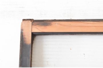 アンティーク建具　どこか懐かしい雰囲気を醸し出すモールガラス入り横桟ガラス戸1枚(引き戸)(R-064913)