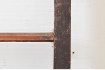 アンティーク建具　どこか懐かしい雰囲気を醸し出すモールガラス入り横桟ガラス戸1枚(引き戸)(R-064913)
