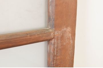 アンティーク建具　温かみのある木味が魅力のガラス戸2枚セット(引き戸)(R-064917)