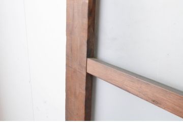 アンティーク建具　温かみのある木味が魅力のガラス戸2枚セット(引き戸)(R-064917)