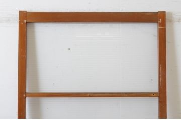 レトロ建具　昭和レトロ　どこか懐かしい雰囲気を感じるモールガラス入り横桟引き戸1枚(ガラス戸)(R-064920)
