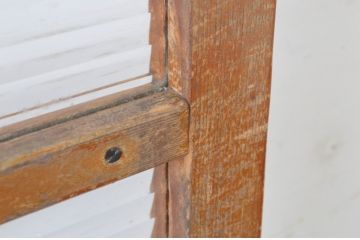 レトロ建具　昭和レトロ　どこか懐かしい雰囲気を感じるモールガラス入り横桟引き戸1枚(ガラス戸)(R-064920)