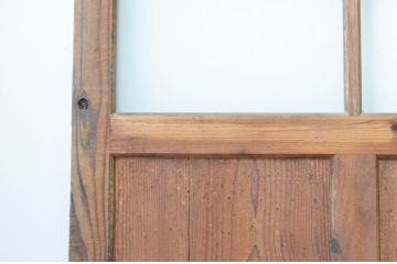 アンティーク建具　経年を感じさせる木味が魅力のガラス戸4枚セット(引き戸)(R-064921)