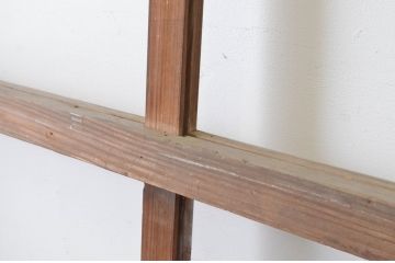 アンティーク建具　経年を感じさせる木味が魅力のガラス戸4枚セット(引き戸)(R-064921)