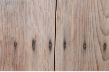 アンティーク建具　経年を感じさせる木味が魅力のガラス戸3枚セット(引き戸)(R-064922)