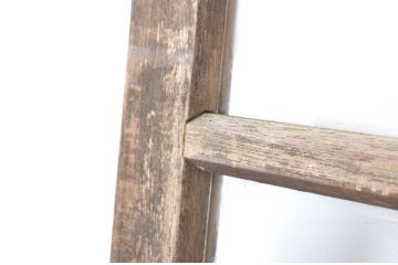 アンティーク建具　経年によって増した味わいが魅力的な横桟ガラス戸2枚セット(引き戸)(R-064924)