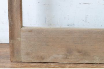 アンティーク建具　経年によって増した味わいが魅力的な横桟ガラス戸2枚セット(引き戸)(R-064924)