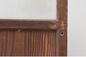 アンティーク建具　大正ロマンの雰囲気漂う建具に生まれ変わる色ガラス入りガラス戸2枚セット(引き戸)(R-064926)