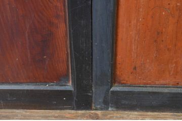アンティーク建具　和の趣溢れるガラス帯戸4枚セット(引き戸、ガラス戸)(R-064928)