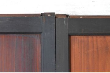 アンティーク建具　和の趣溢れるガラス帯戸4枚セット(引き戸、ガラス戸)(R-064928)
