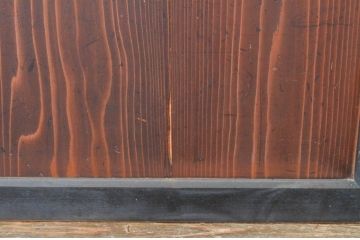 アンティーク建具　上質な和の趣き溢れる帯戸3枚セット(板戸、引き戸)(R-064929)