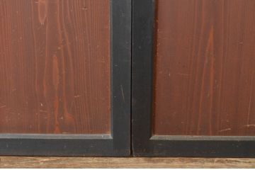 アンティーク建具　上質な和の趣き溢れる帯戸3枚セット(板戸、引き戸)(R-064929)