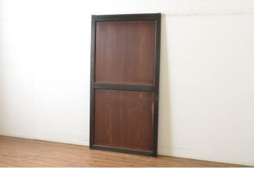 アンティーク建具　上質な和の趣き溢れる帯戸1枚(板戸、引き戸)(R-064930)