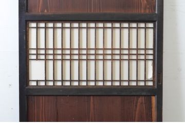 アンティーク建具　和の情緒を演出する障子帯戸1枚(引き戸、板戸、障子戸)(R-064931)