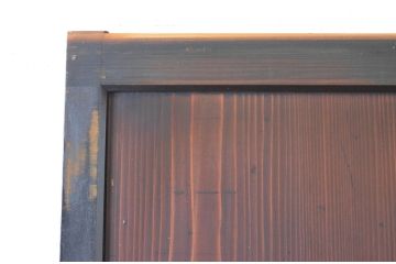 アンティーク建具　和の情緒を演出する障子帯戸1枚(引き戸、板戸、障子戸)(R-064931)