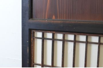 アンティーク建具　和の情緒を演出する障子帯戸1枚(引き戸、板戸、障子戸)(R-064931)