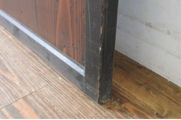 アンティーク建具　和の情緒を演出する障子帯戸1枚(引き戸、板戸、障子戸)(R-064931)