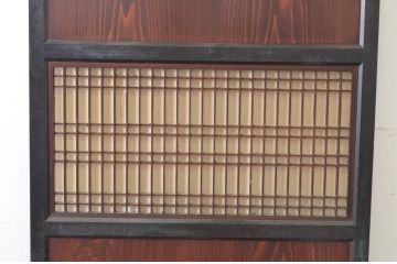 アンティーク建具　上品な和の趣を演出する障子帯戸1枚(引き戸、板戸、組子、障子戸)(R-064932)