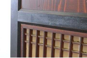 アンティーク建具　上品な和の趣を演出する障子帯戸1枚(引き戸、板戸、組子、障子戸)(R-064932)