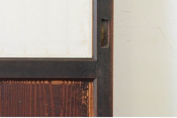 アンティーク建具　和の情緒を演出する障子帯戸2枚セット(引き戸、障子戸、板戸)(R-064934)
