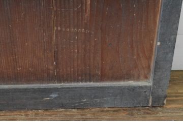アンティーク建具　和の情緒を演出する障子帯戸2枚セット(引き戸、障子戸、板戸)(R-064935)