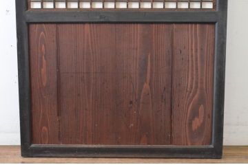 アンティーク建具　木味の趣を楽しめる障子帯戸1枚(引き戸、障子戸、板戸)(R-064936)