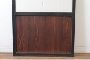 アンティーク建具　木味の趣を楽しめる障子帯戸1枚(引き戸、障子戸、板戸)(R-064936)