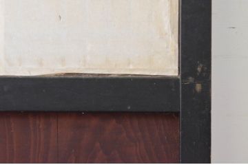 アンティーク建具　木味の趣を楽しめる障子帯戸1枚(引き戸、障子戸、板戸)(R-064937)