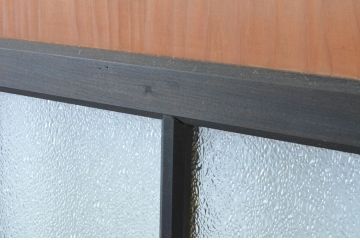 アンティーク建具　上質な和の空間を演出できるガラス帯戸3枚セット(引き戸、ガラス戸)(R-064938)