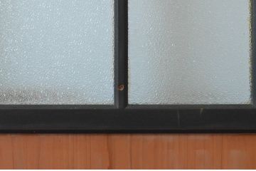 アンティーク建具　上質な和の空間を演出できるガラス帯戸3枚セット(引き戸、ガラス戸)(R-064938)
