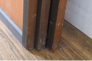 アンティーク建具　上質な和の空間を演出できるガラス帯戸3枚セット(引き戸、ガラス戸)(R-064938)