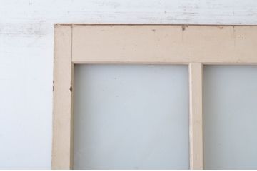 アンティーク建具　ペイント仕上げ限定　レトロな雰囲気を醸し出す幅広ガラス戸1枚(引き戸)(R-064939)