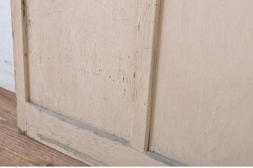 アンティーク建具　ペイント仕上げ限定　レトロな雰囲気を醸し出す幅広ガラス戸1枚(引き戸)(R-064939)