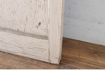アンティーク建具　ペイント仕上げ限定　レトロな雰囲気を醸し出す幅広ガラス戸1枚(引き戸)(R-064939)