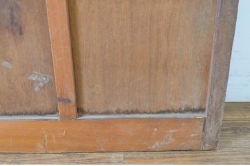 アンティーク建具　ペイント仕上げ限定　レトロな雰囲気を醸し出す幅広ガラス戸1枚(引き戸)(R-064939)