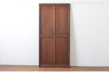 アンティーク建具　古い洋館の素朴な引き戸1枚(板戸)(R-064940)