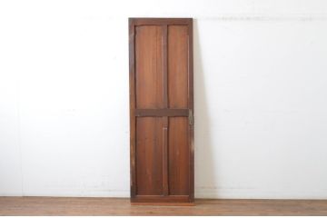アンティーク建具　古い洋館の素朴な引き戸1枚(板戸)(R-064941)