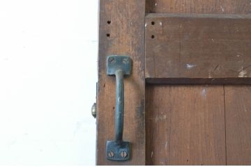 アンティーク建具　古い洋館の素朴な引き戸1枚(板戸)(R-064941)