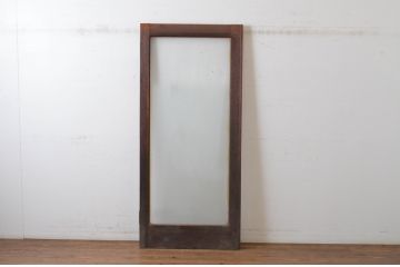 アンティーク建具　シンプルで取り入れやすい大判ガラスのドア1枚(扉、木製ドア、ガラス戸)(R-064942)