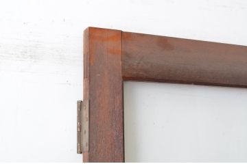 アンティーク建具　シンプルで取り入れやすい大判ガラスのドア1枚(扉、木製ドア、ガラス戸)(R-064942)