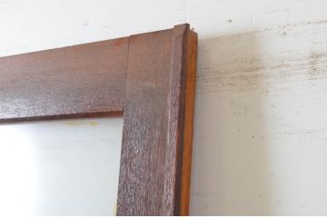 アンティーク建具　シンプルで取り入れやすい大判ガラスのドア1枚(扉、木製ドア、ガラス戸)(R-064942)