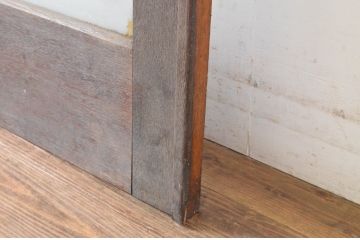 アンティーク建具　シンプルで取り入れやすい大判ガラスのドア1枚(扉、木製ドア、ガラス戸)(R-064942)