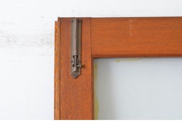 アンティーク建具　シンプルで取り入れやすい大判ガラスのドア1枚(扉、木製ドア、ガラス戸)(R-064942)