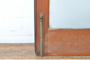 アンティーク建具　シンプルで取り入れやすい大判ガラスのドア1枚(扉、木製ドア、ガラス戸)(R-064942)